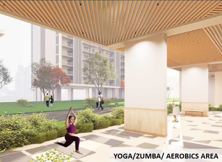 Covered yoga and wellness area with open sides facing gardens at Forbes Fab Luxe